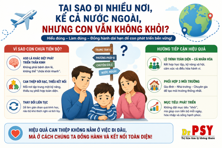 Tại sao đi nhiều nơi, kể cả nước ngoài, nhưng con vẫn không khỏi