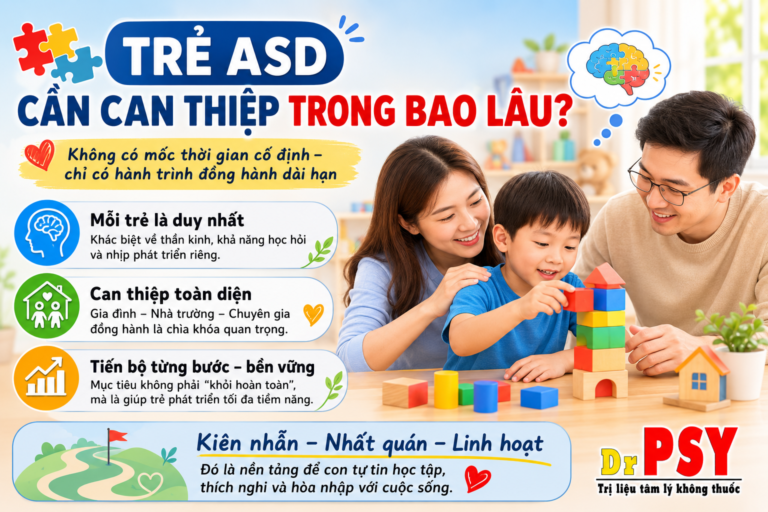 Trẻ ASD cần can thiệp trong bao lâu?