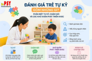 Đánh giá trẻ tự kỷ gồm những gì? Phân biệt tự kỷ, chậm nói và các khó khăn phát triển khác