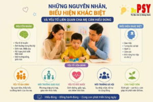 Những nguyên nhân, biểu hiện khác biệt và yếu tố liên quan cha mẹ cần hiểu đúng